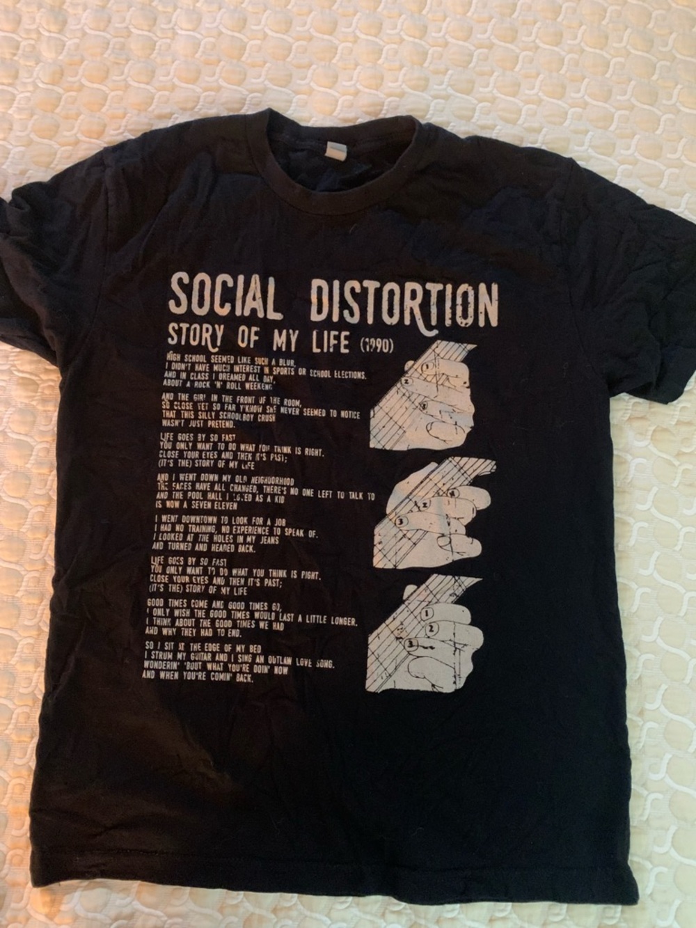 Next Level Apparel Black Social Distortion 'Story of My Life' Graphic Band Tee